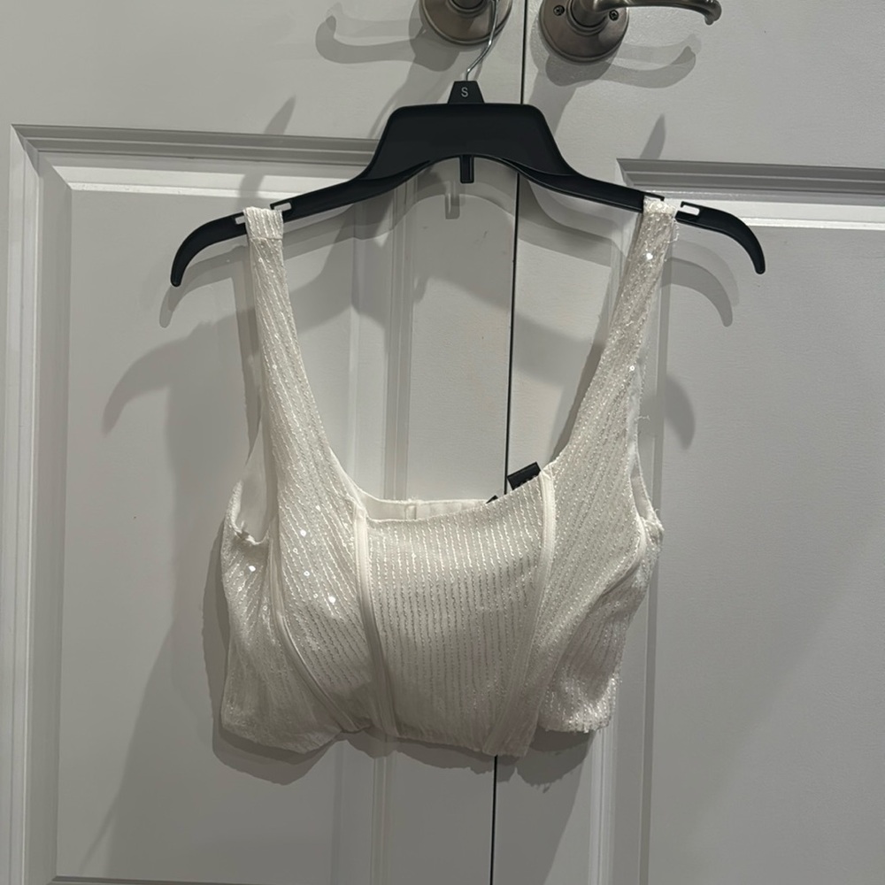 Sequin corset top